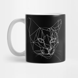 Line Cat Face Mug